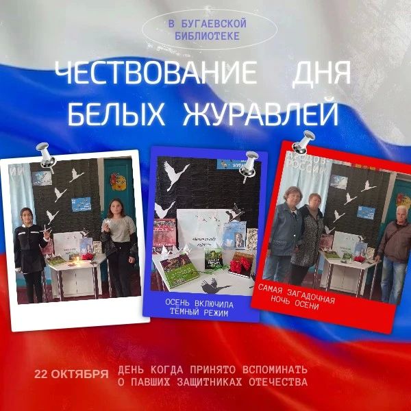 В Бугаевской библиотеке прошел ряд мероприятий ко Дню белых журавлей