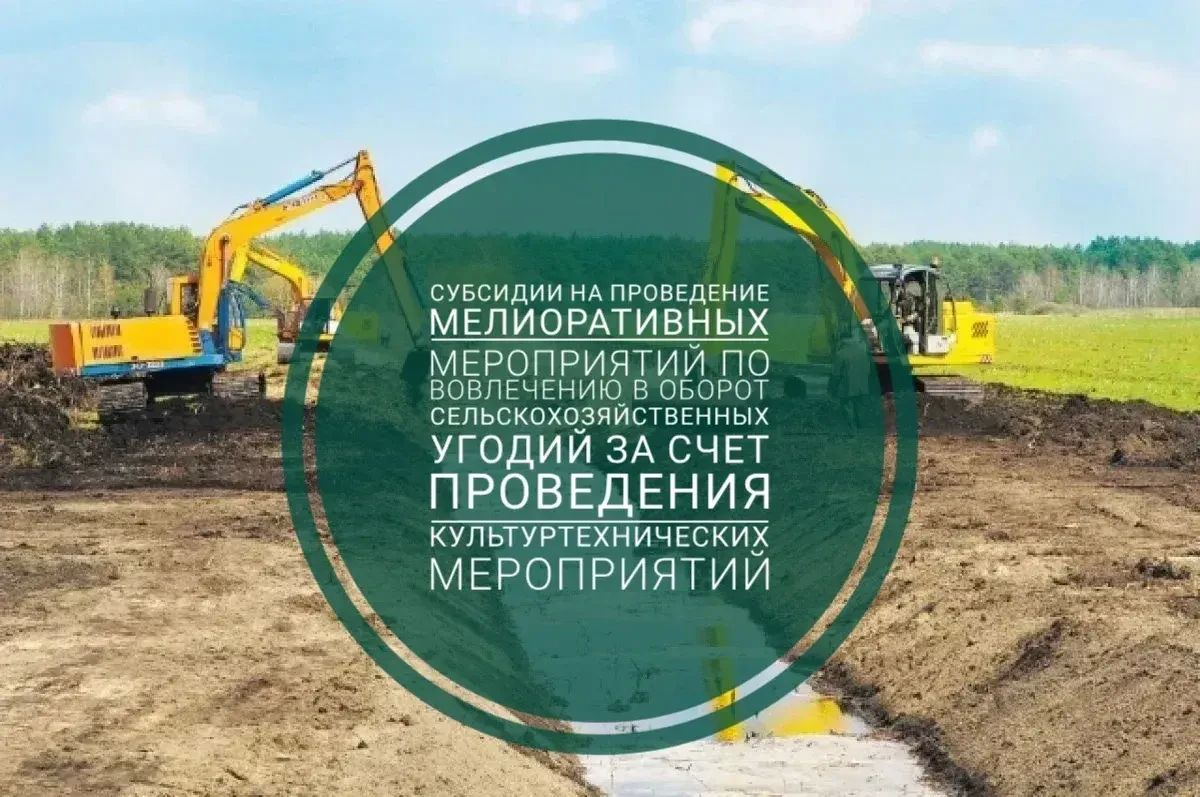 Объявлен отбор на получении субсидии на проведение мелиоративных мероприятий