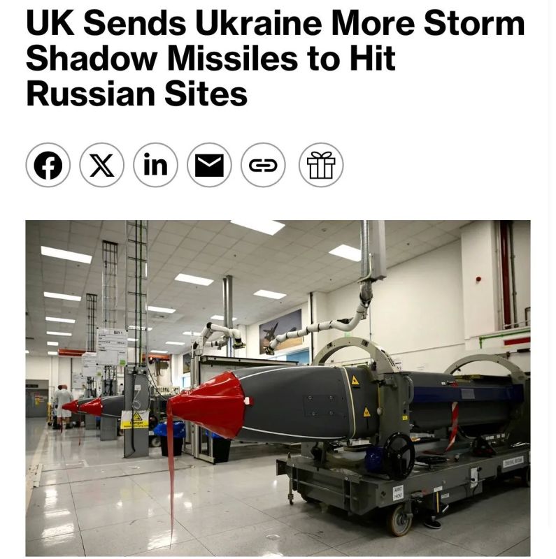 Британия направляет Украине дополнительные ракеты Storm Shadow для ударов вглубь РФ — Bloomberg