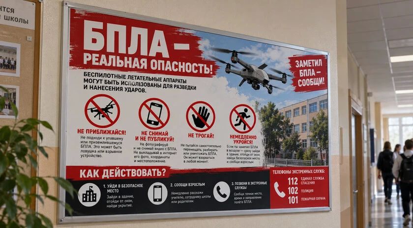 Учения по действиям при угрозе атаки БПЛА проводят в школах ЛНР — Минобразования