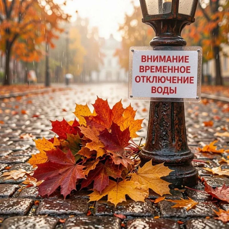 Владимир Чернев: Важная информация: отключение воды 24 октября 2026г