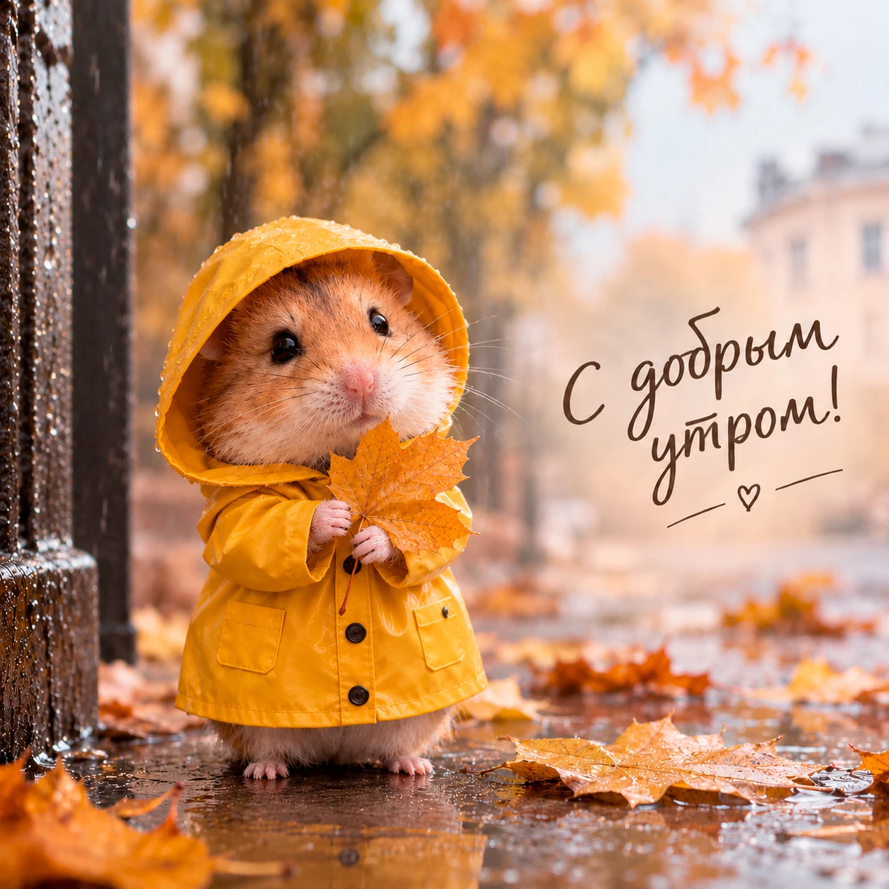 Пусть день будет таким же милым, тёплым и уютным, как маленький пушистый друг!